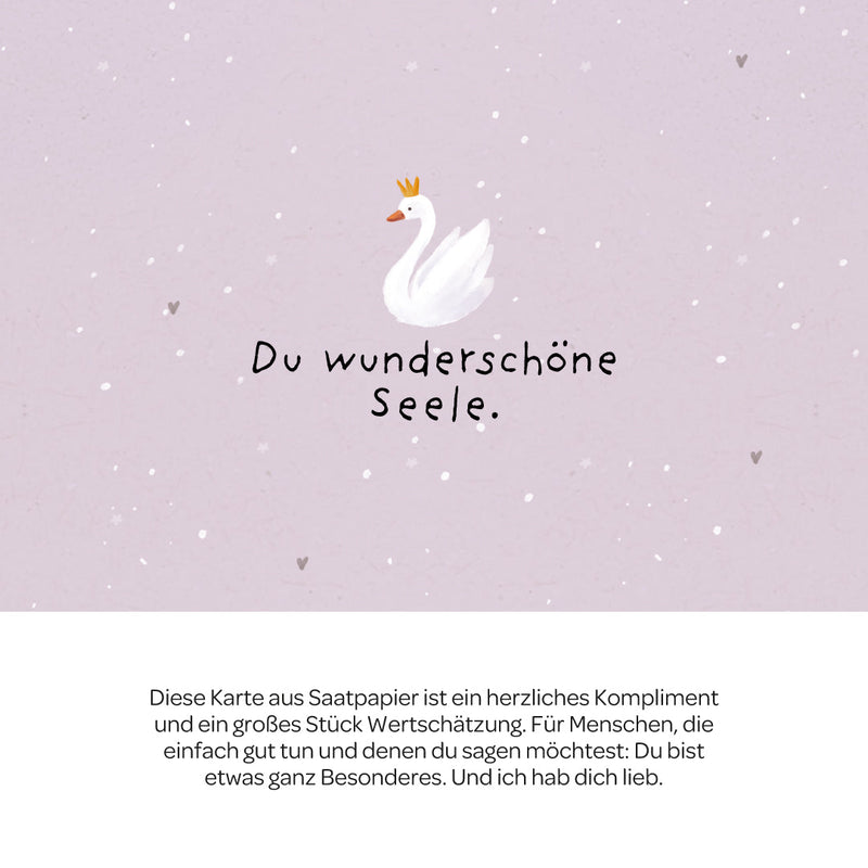 Greeting Card You beautiful soul – Seed paper with wildflower seeds — Ansicht 3