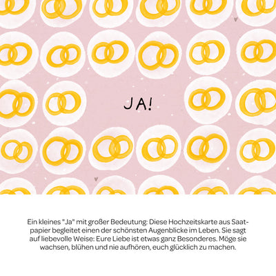 Grußkarte Ja! – Saatpapier mit Wildblumensamen