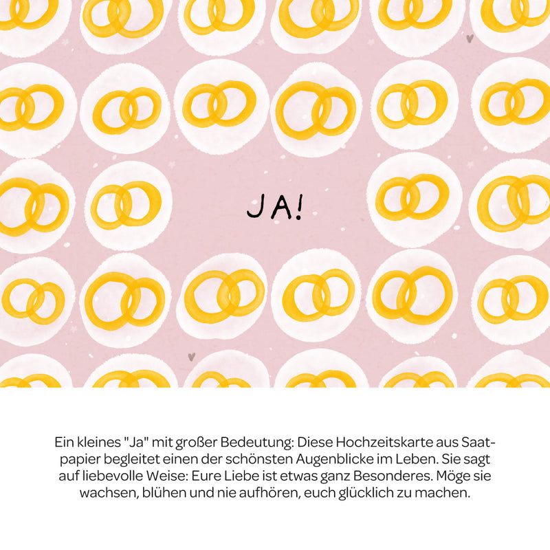 Grußkarte Ja! – Saatpapier mit Wildblumensamen — Ansicht 3