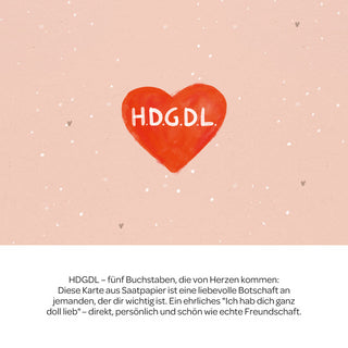 Grußkarte - HDGDL - Hab dich ganz doll lieb