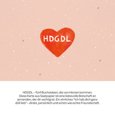 Grußkarte HDGDL – Saatpapier mit Wildblumensamen