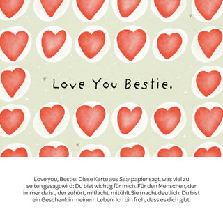 Grußkarte - Love you bestie