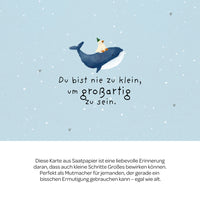 Grußkarte „Du bist nie zu klein, um großartig zu sein“ – Saatpapier mit Wildblumensamen — Ansicht 3