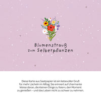 Grußkarte Blumenstrauß zum Selberpflanzen – Saatpapier Wildblumen — Ansicht 3