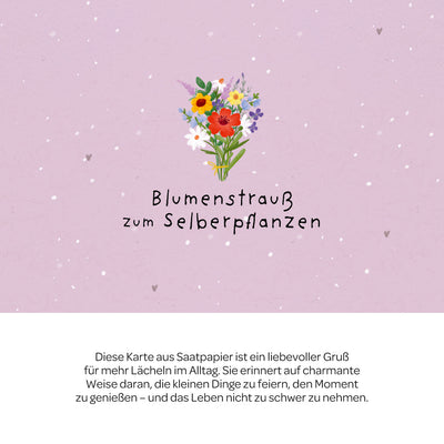Grußkarte Blumenstrauß zum Selberpflanzen – Saatpapier Wildblumen