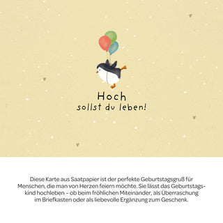 Grußkarte - Hoch sollst du leben!
