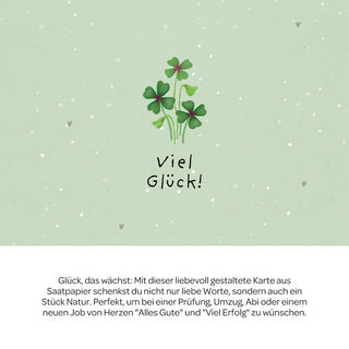 Grußkarte - Viel Glück!