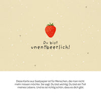 Grußkarte „Du bist unentbeerlich“ – Saatpapier mit Wildblumensamen — Ansicht 3