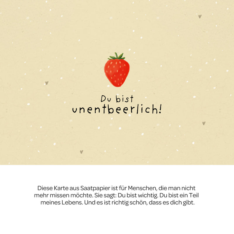 Grußkarte „Du bist unentbeerlich“ – Saatpapier mit Wildblumensamen — Ansicht 3