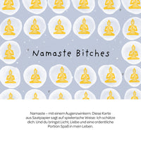 Grußkarte Namaste Bitches – Saatpapier mit Wildblumensamen — Ansicht 3