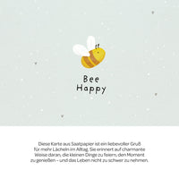 Grußkarte Bee Happy – Saatpapier mit Wildblumensamen — Ansicht 3