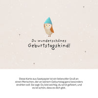 Grußkarte Du wunderschönes Geburtstagskind – Saatpapier mit Wildblumensamen — Ansicht 3