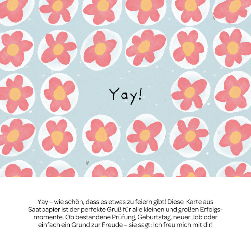 Greeting Card Yay – Seed Paper with Wildflower Seeds — Ansicht 3