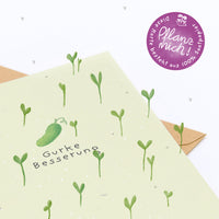 Grußkarte Gurke Besserung – Saatpapier mit Wildblumensamen — Ansicht 4