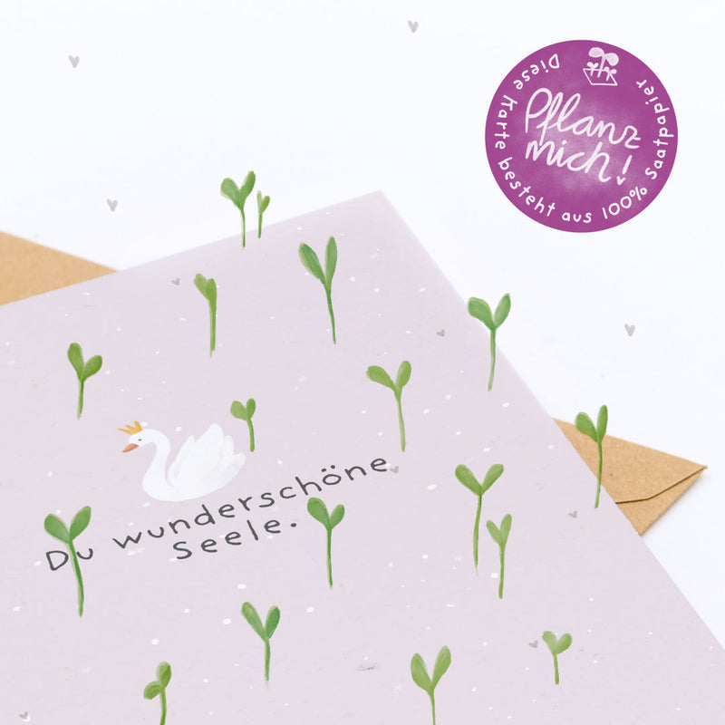 Greeting Card You beautiful soul – Seed paper with wildflower seeds — Ansicht 4