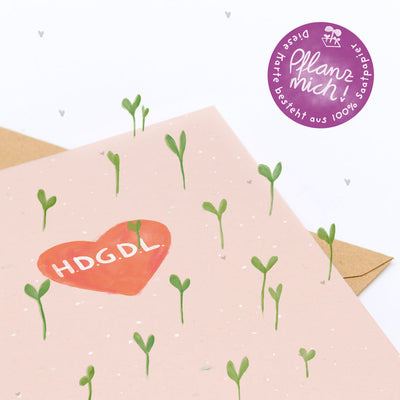 Grußkarte HDGDL – Saatpapier mit Wildblumensamen