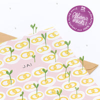 Grußkarte Ja! – Saatpapier mit Wildblumensamen — Ansicht 4