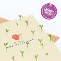 Grußkarte „Du bist unentbeerlich“ – Saatpapier mit Wildblumensamen — Ansicht 4