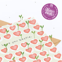 Grußkarte Love you bestie – Saatpapier mit Wildblumensamen — Ansicht 4