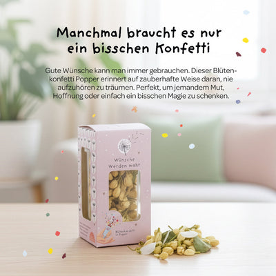 Blütenkonfetti Popper – Trockenblüten, plastikfrei & kompostierbar