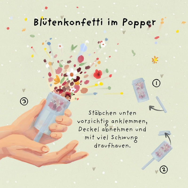 Flower Confetti Love You Bestie – Natural Confetti Popper — Ansicht 4