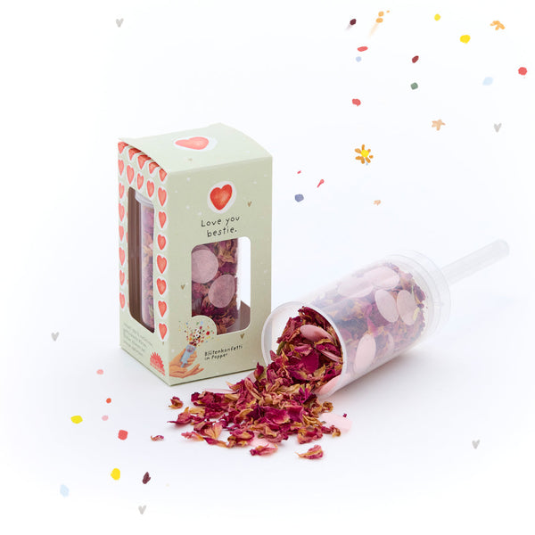Flower Confetti Love You Bestie – Natural Confetti Popper