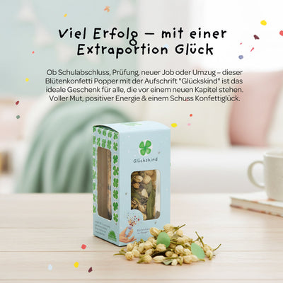 Blütenkonfetti Popper „Glückskind“ – Trockenblumen, plastikfrei