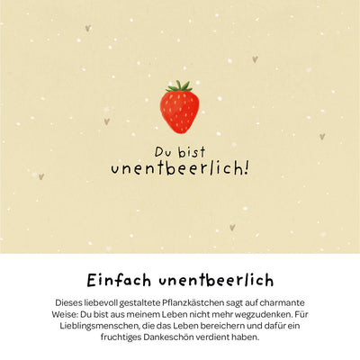 Pflanzkästchen Unentbeerlich – Erdbeer-Saatgut mit Hanfmatte
