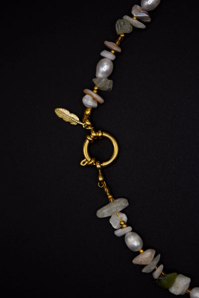 Vita Pearl Necklace – Natural Pearls & Miyuki | Stainless Steel Clasp
