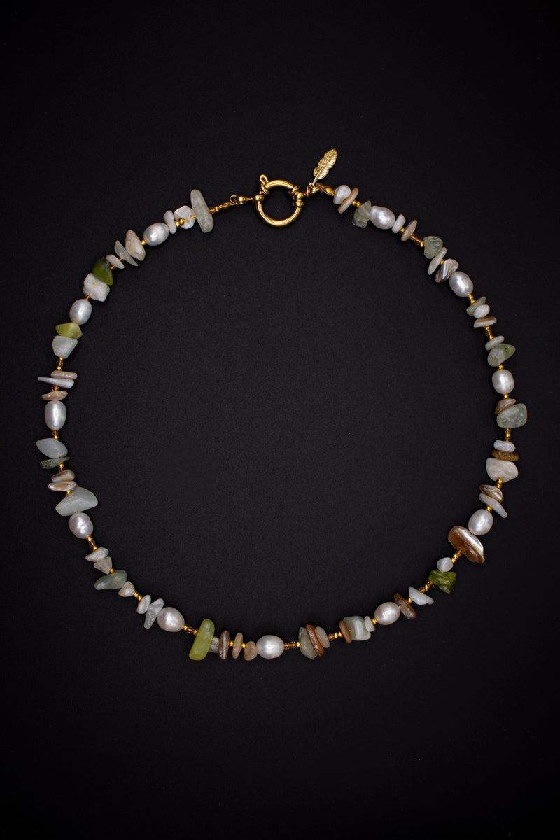 Vita Pearl Necklace – Natural Pearls & Miyuki | Stainless Steel Clasp — Ansicht 2