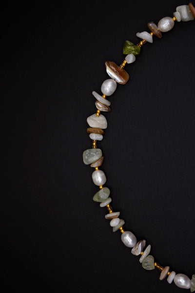Vita Pearl Necklace – Natural Pearls & Miyuki | Stainless Steel Clasp