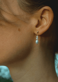 Anna Pearl Earrings - Freshwater Pearls | 925 Sterling Silver | Customizable — Ansicht 3