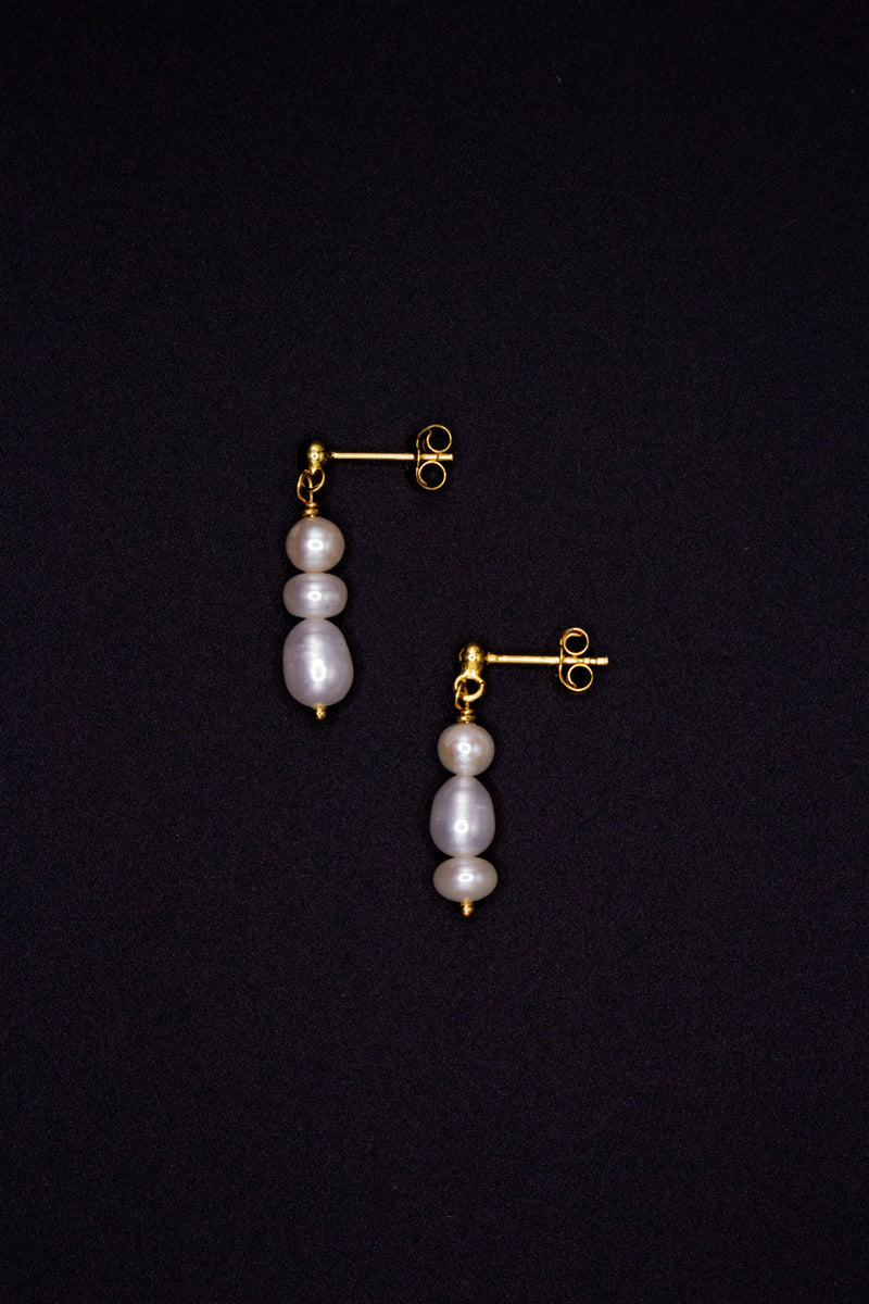 Anna Pearl Earrings - Freshwater Pearls | 925 Sterling Silver | Customizable — Soorbeet