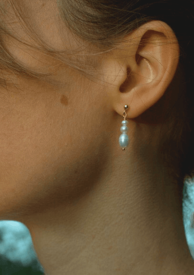 Anna Pearl Earrings - Freshwater Pearls | 925 Sterling Silver | Customizable