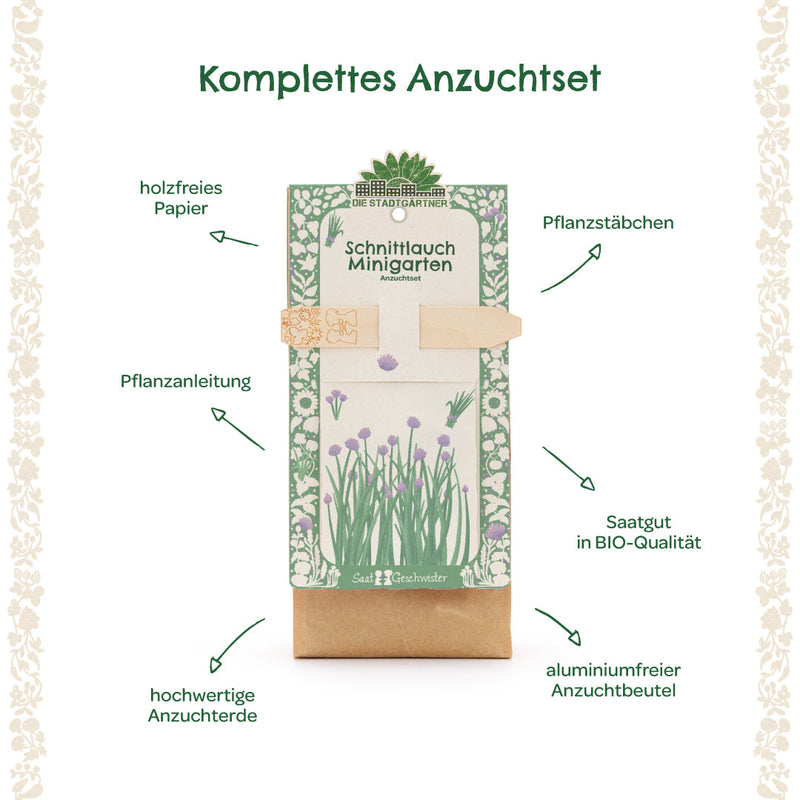 Mini Garden Organic Chives Grow Kit – All-in-One Starter Set — Ansicht 7