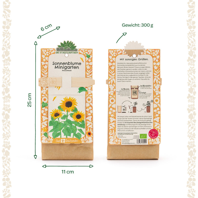 Organic Sunflower Mini Garden Seed Starting Kit – everything you need to get started — Ansicht 8