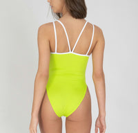 Onepiece Swimsuit Apple Green – hoher Beinausschnitt, ECONYL® recycelt — Ansicht 2