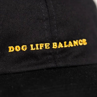 Dog Life Balance Premium Dad Cap – Unisex Organic Cap in Black & Orange