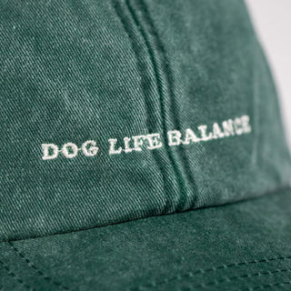 Dog Life Balance Dad Cap - vintage green & cream