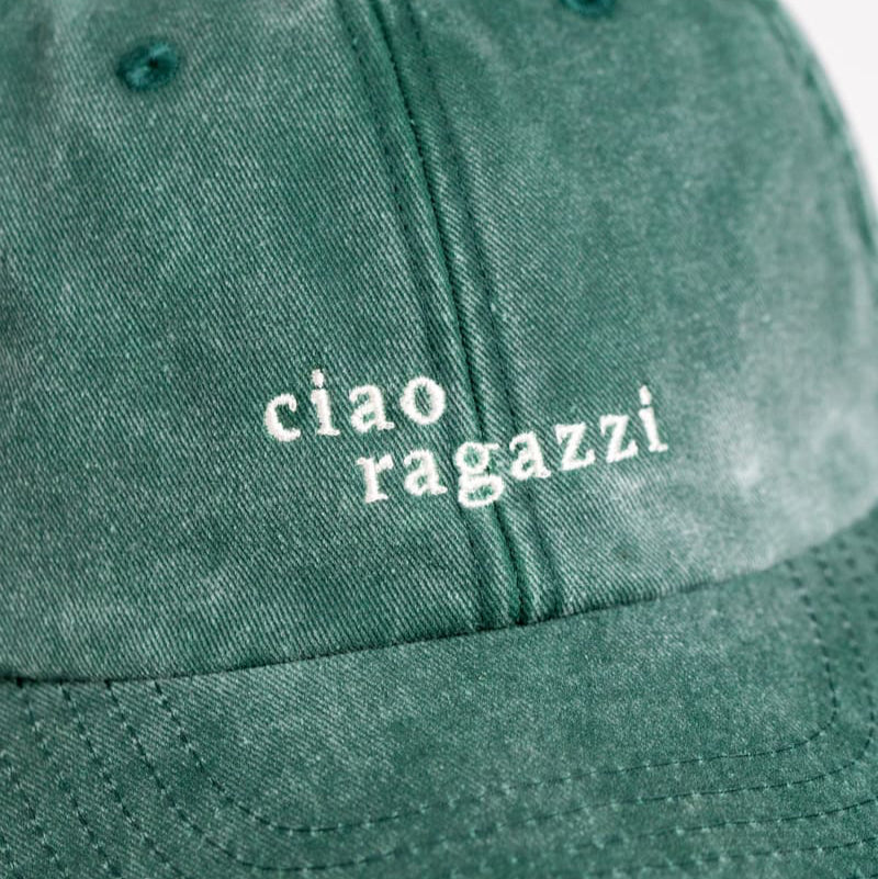 ciao ragazzi Dad Cap Vintage Green & Cream – 100% Baumwolle — Ansicht 3