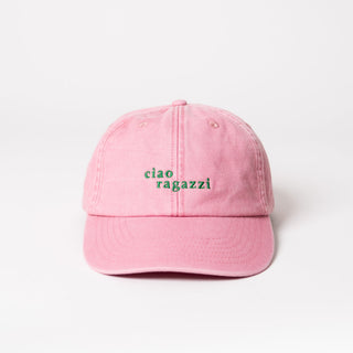ciao ragazzi Dad Cap - vintage pink & green