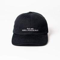 Pay me like a white man Premium Dad Cap – Bio-Baumwolle schwarz-weiß — Ansicht 1
