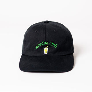 matcha club Premium Dad Cap - black & green