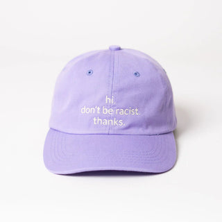 hi. don't be racist. thanks. Dad Cap – Bio-Baumwolle | Lila & Creme | EU-Produktion