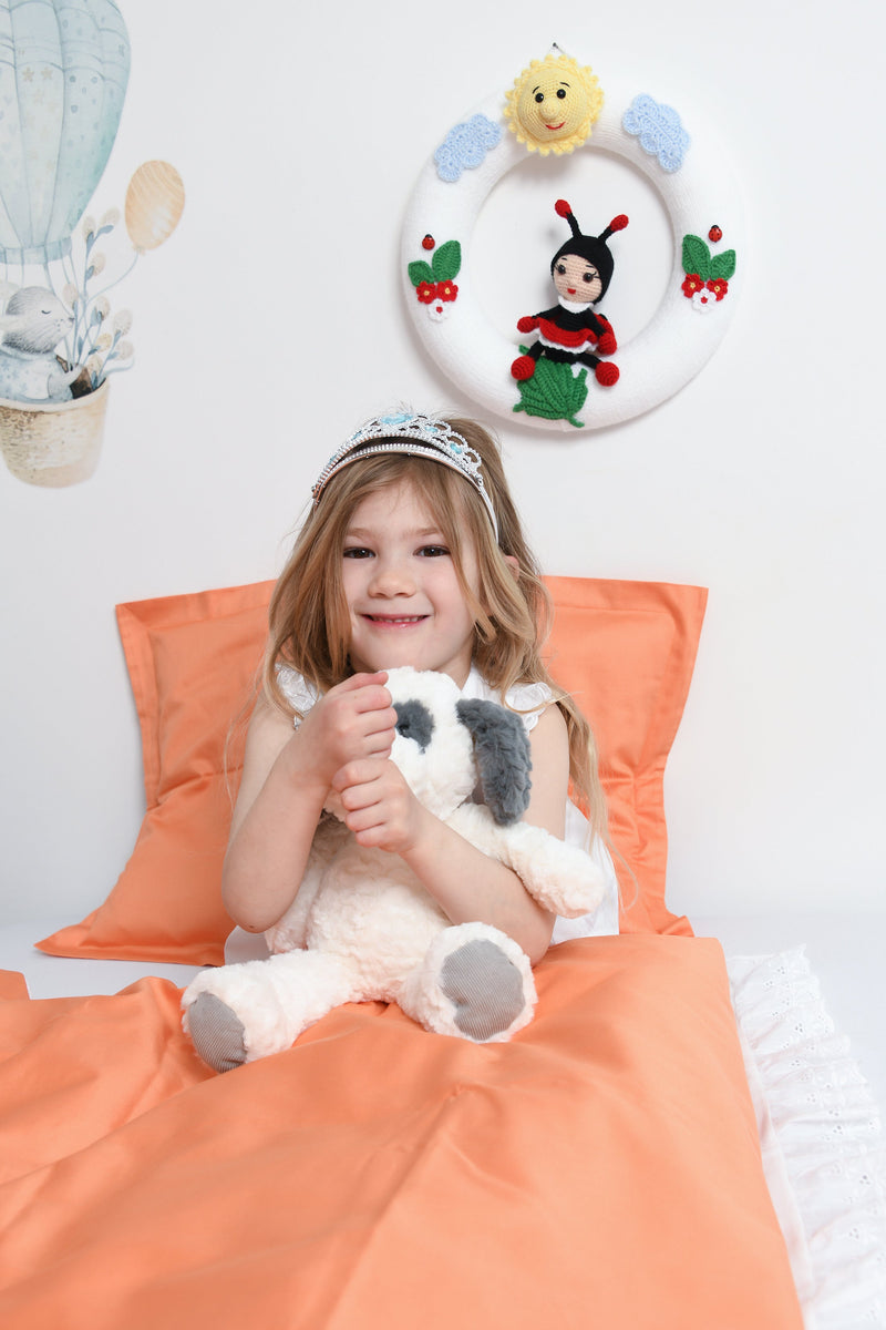 Kids Bedding Set Solid Color 100% Cotton Sateen OEKO-TEX — Ansicht 1
