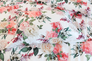 Bettwäsche-Set Lilac & Rose – 100 % mercerisierte Baumwolle | Schweizer Satin 300 TC | bügelleicht