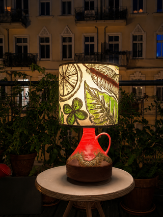 kabellose Balkonlampe upgecykelt aus Dümler und Breiden Vase aus den 70er Jahren - West Germany