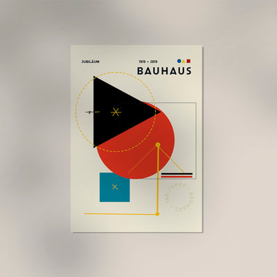 Bauhaus Geometric Poster – Fine Art Paper or Canvas, UV-Archival