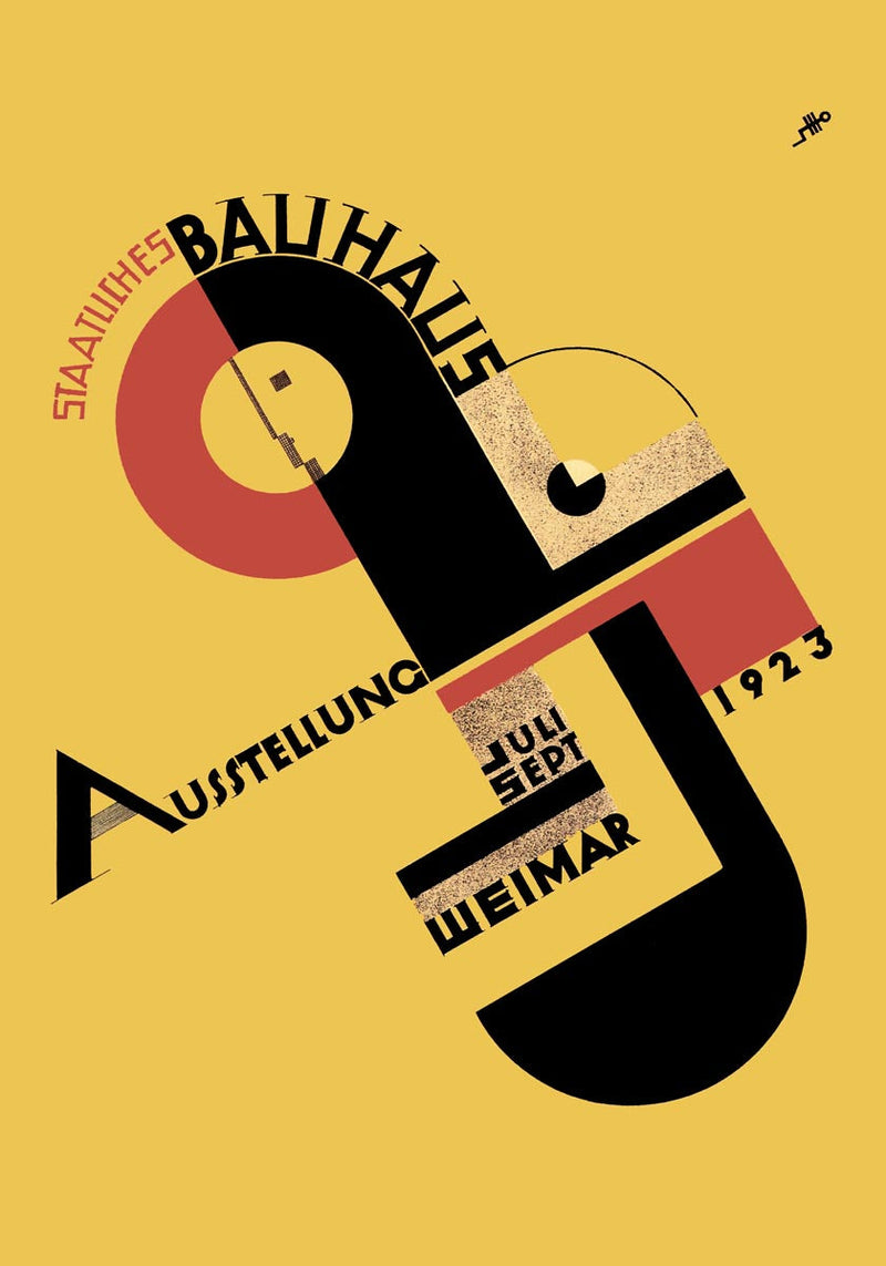 Yellow Bauhaus Exhibition Poster by Joost Schmidt 1923 – Geometric Design Fine Art Print — Ansicht 4