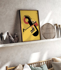 Yellow Bauhaus Exhibition Poster by Joost Schmidt 1923 – Geometric Design Fine Art Print — Ansicht 2